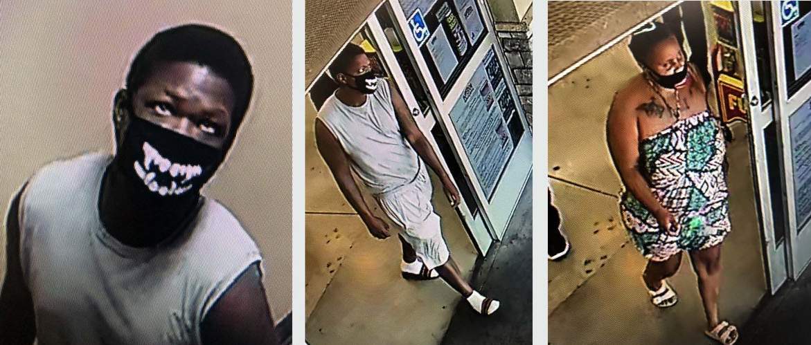 Two suspects are shown in the beating and robbery of grandfather in Lancaster, Calif., on July 8, 2020.