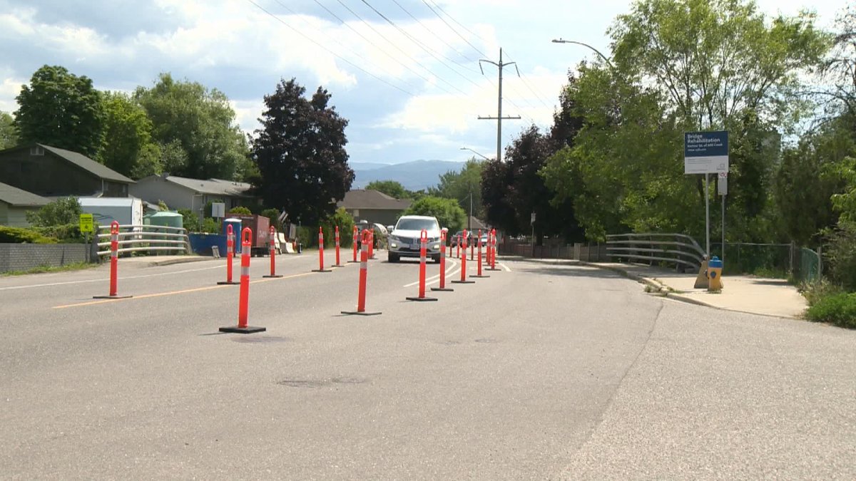 The City of Kelowna is warning drivers there could be intermittent traffic interruptions on the Richter Street bridge over Mill Creek throughout July and August. 