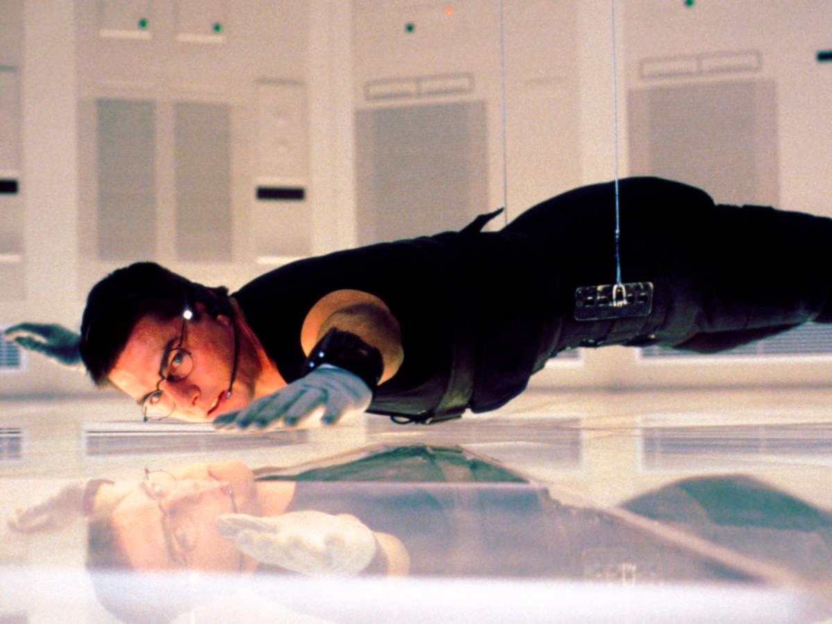 In this image released by CBS Entertainment, Tom Cruise appears in a scene from the first installment of the popular ‘Mission: Impossible’ franchise.