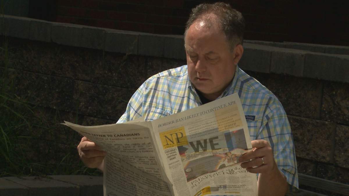 American Steve Finley, now living in Calgary, is dismayed at the news out of the United States