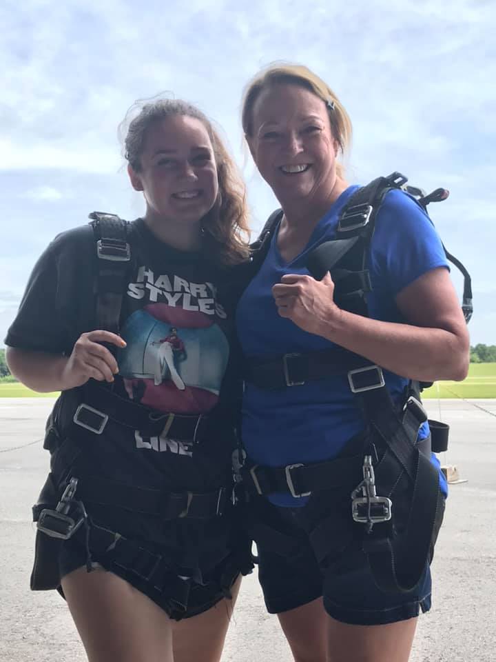 Jeanna Triplicata, left, and grandmother Renee Sands are shown before a skydiving accident in Georgia on July 12, 2020.