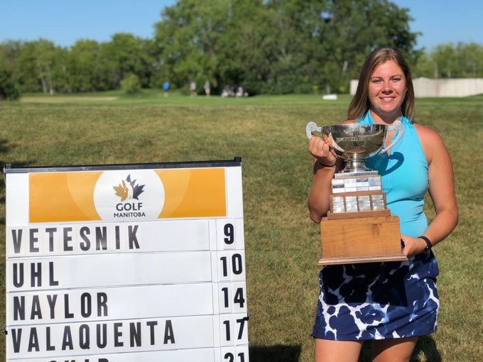 2020 Diamond Athletic Manitoba Women’s Amateur Champ Veronica Vetesnik of Kingswood./Photo supplied by Golf Manitoba