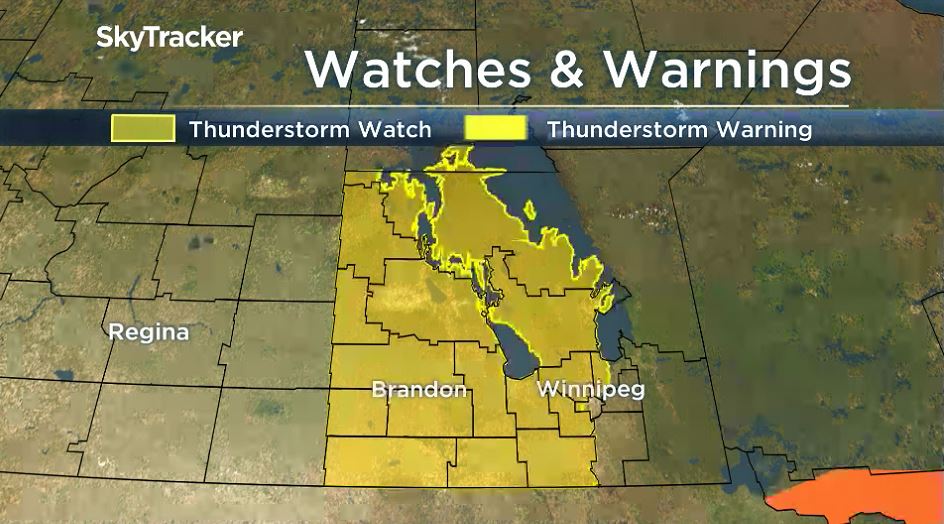 Hot, humid and stormy Friday around southern Manitoba Winnipeg