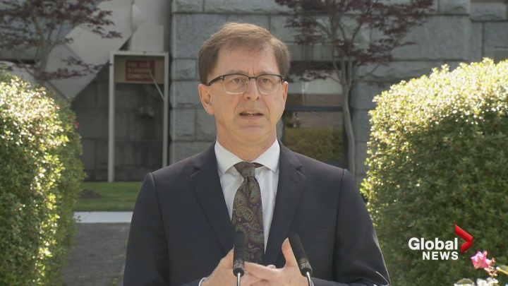 Health Minister Adrian Dix addresses the media on July 13, 2020.