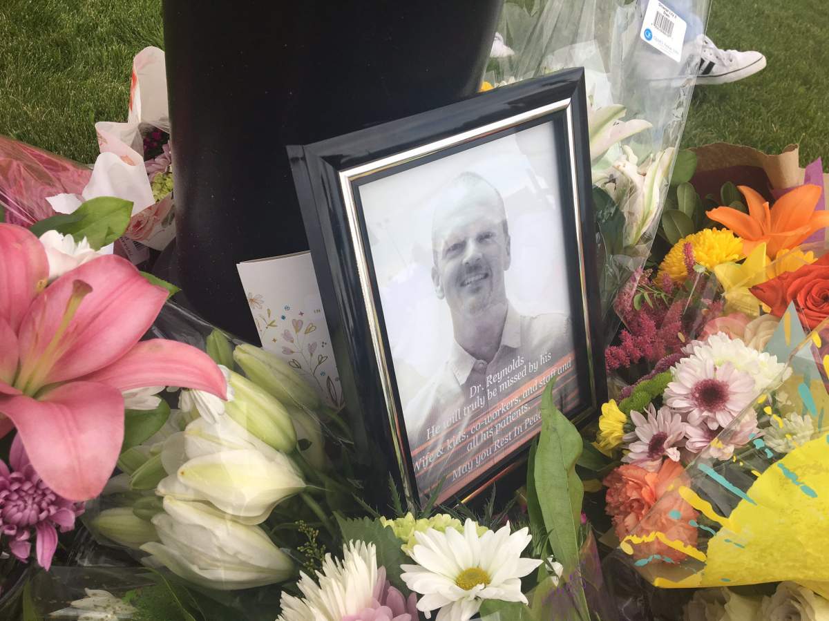 A memorial for Red Deer's Dr. Walter Reynolds. Wednesday, Aug. 12, 2020.