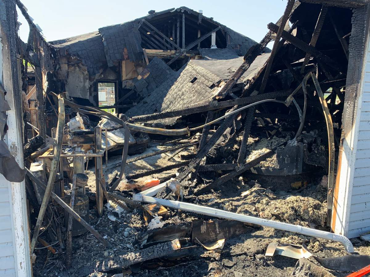 Fire at Lakeside Go Karts & Mini-Golf in Sylvan Lake on Tuesday, Aug. 18, 2020.