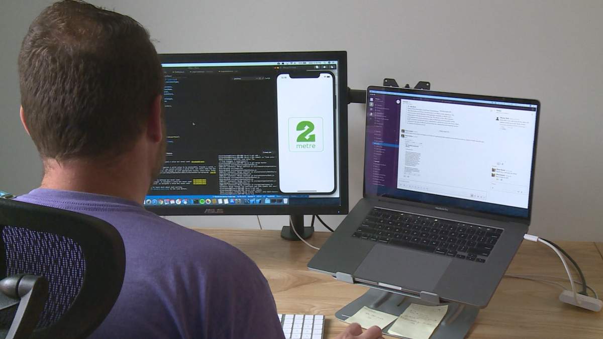 2metre Software Developer Oliver Dueck at 3D Planeta in Fredericton.