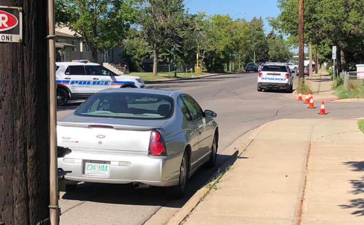 Residents were told by Regina police to stay inside their homes while motorists were advised to avoid the area of the 4700 block of Fourth Avenue.
