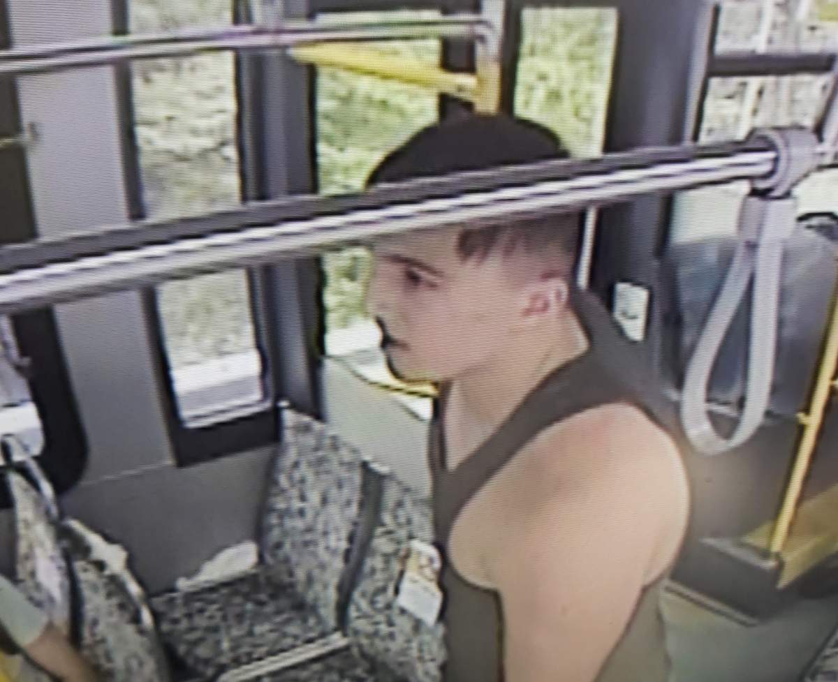 Halifax police are searching for the man in this Halifax Transit surveillance photo, following a reported assault on a bus.