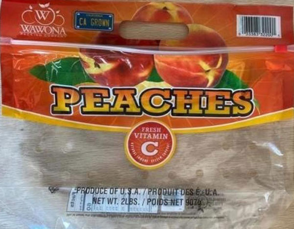 A package of Prima Wawona peaches.