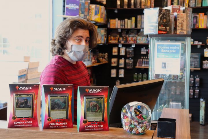 Dario Camerino, Gamerz Café’s retail manager, behind the café’s counter on Wednesday, Aug. 19. 2020. Pamela Pagano/Global News.