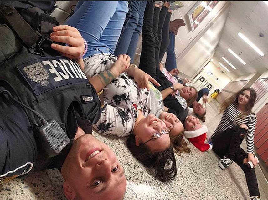 Evan Harrison as a school resource officer