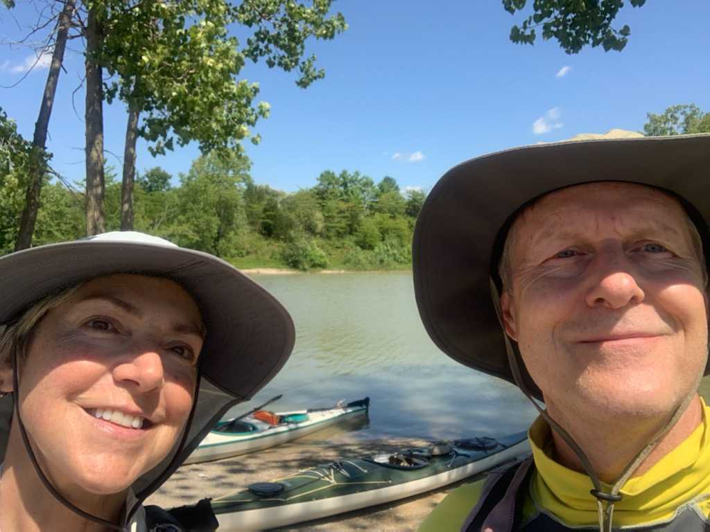 Don Barrie (right) and Rose Sirois at Parkhill Conservation area. They were the two kayakers from London participating in the Lake Erie Challenge Saturday morning. (Photo: provided)