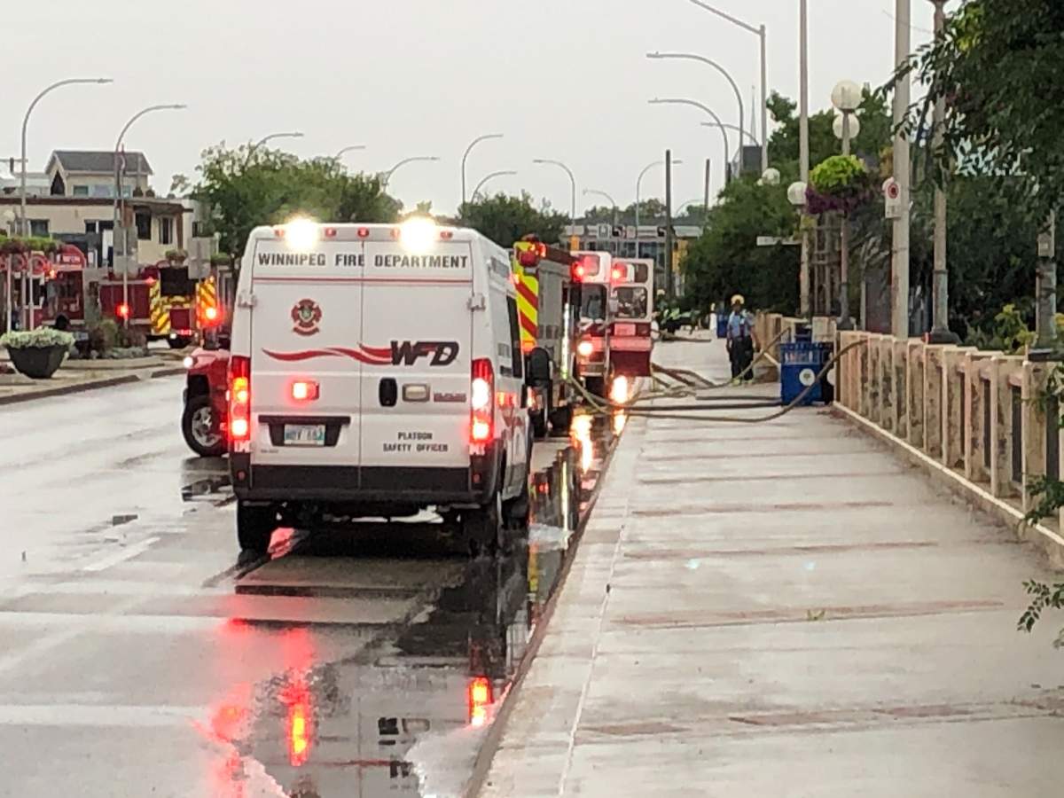 Fire crews on scene of a debris fire on St. Mary’s Road.