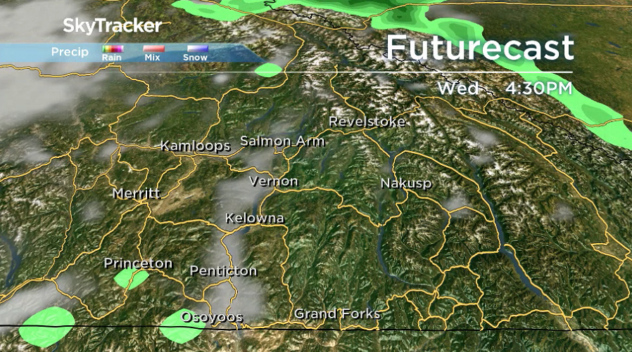 A few clouds return later in the day on Wednesday.