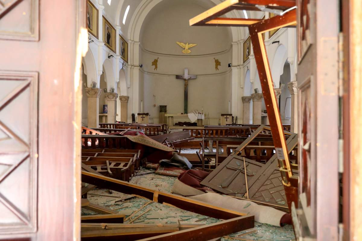 Atmosphere of destruction in downtown Beirut, not far from the port, as seen on the day after a huge unknown blast at the port of Beirut, Lebanon, Aug. 5, 2020. Balkis Press/ABACAPRESS.COM/via CP