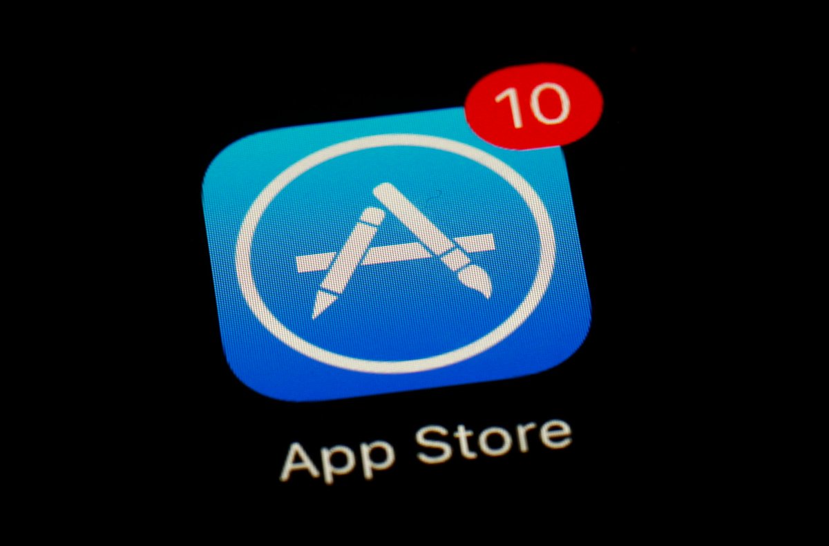 FILE - This March 19, 2018, file photo shows Apple's App Store app in Baltimore.
