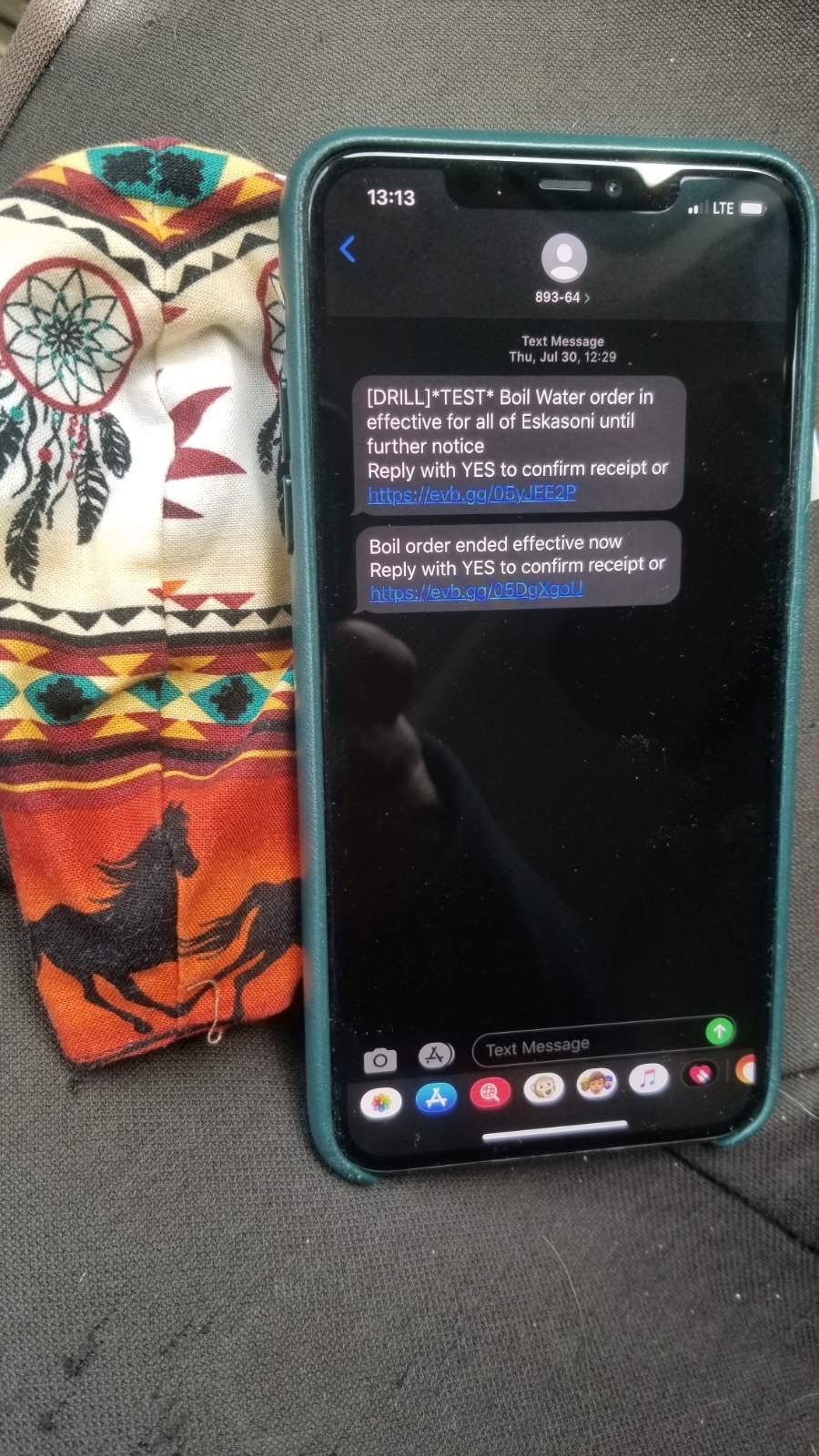 A sample alert from a new alert system that launches next week is shown in this recent handout photo. THE CANADIAN PRESS/HO