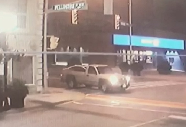 Police released a surveillance photo of a vehicle in Aurora before it allegedly damaged a rainbow crosswalk.