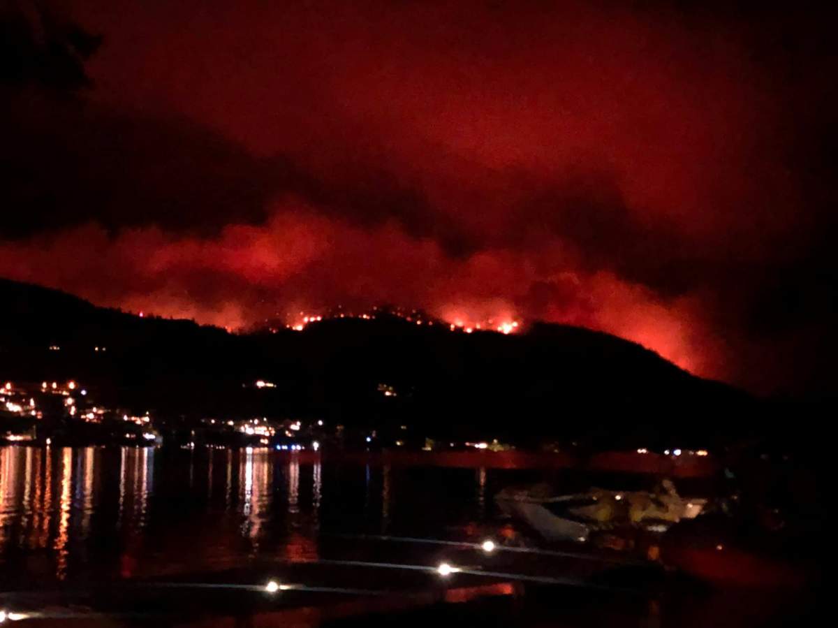 The Christie Mountain wildfire. Courtesy: Tanya Robertson