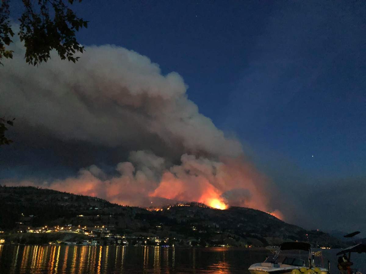 The Christie Mountain wildfire. Courtesy: Tanya Robertson