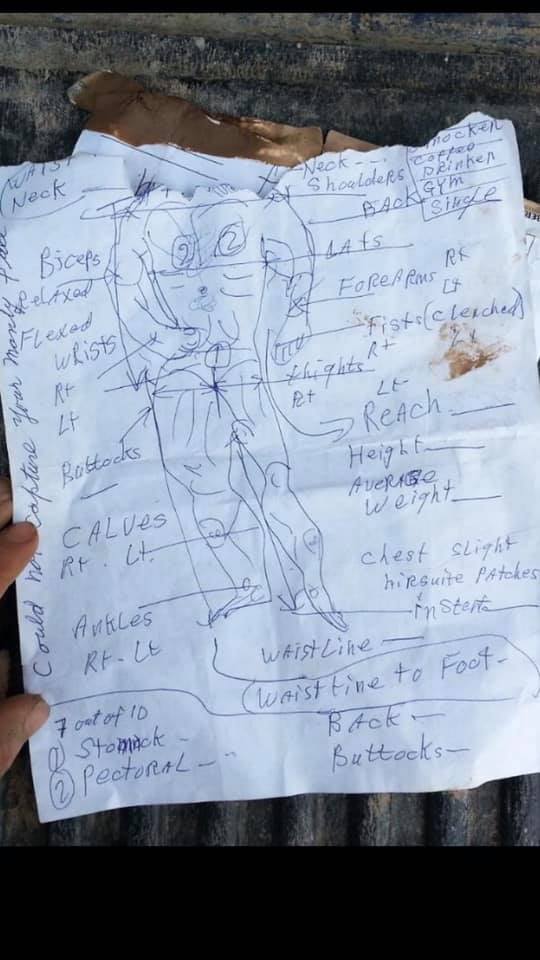 A sample of a letter found by Bill Kelly at his construction site near Bayside Middle School in Saint John.