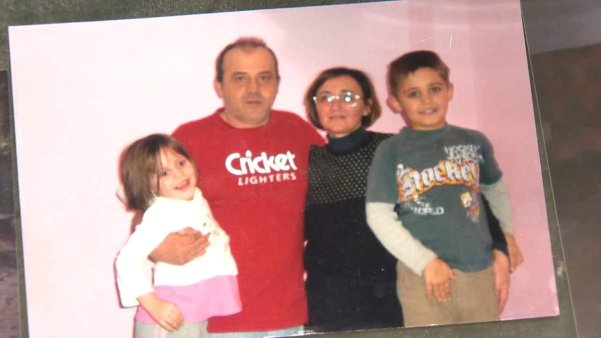 Severin and Svjetlana Blagojevic are pictured here with their biological parents in Bosnia.