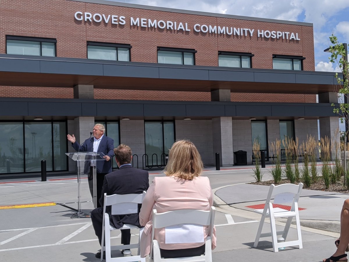 Premier Doug Ford was on hand to open a new hospital in Fergus, Ont. 