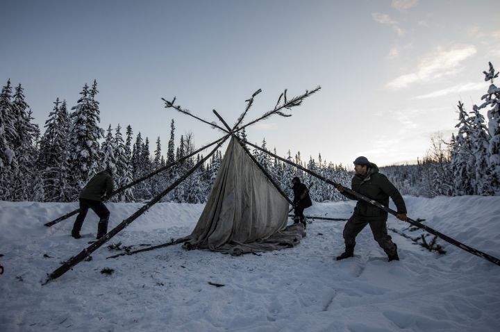 Supporters of the Wet'suwet'en hereditary chiefs and who oppose the Coastal GasLink pipeline set up a support station at kilometre 39, just outside of Gidimt'en checkpoint near Houston B.C., on Wednesday January 8, 2020. Canada's energy regulator has named a new advisory committee that aims to change how it interacts with Indigenous Peoples in Canada. 