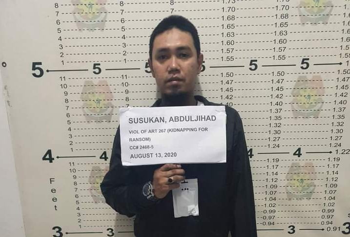 Abu Sayyaf commander Anduljihad Susukan in a police mugshot photo after being arrested in the Philippines on Aug. 14, 2020.