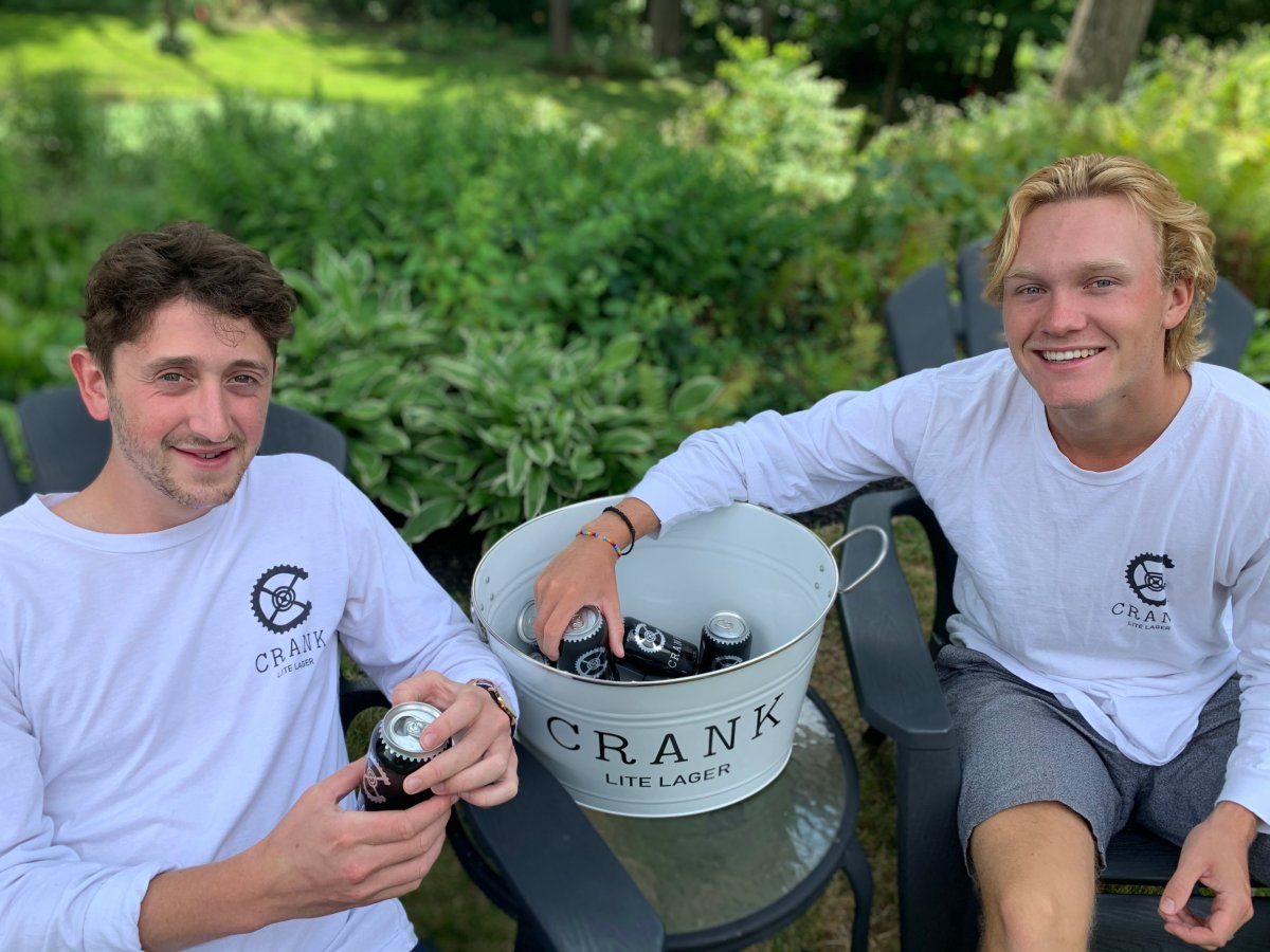 Michael Woolfson left and Jack Jelinek right, co-owners of Crank Lite Lager.
