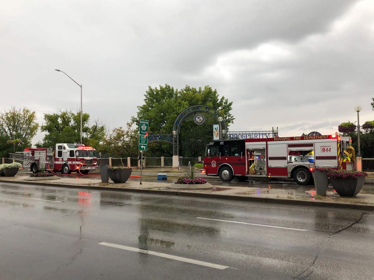 Fire crews on scene of a debris fire on St. Mary's Road. 