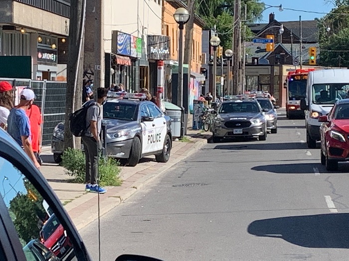 Scene of a stabbing in Toronto Wednesday afternoon.