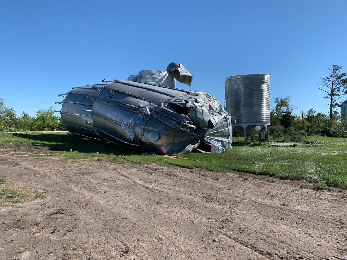 Damage from the tornado that ripped through Western Manitoba Aug. 7 / JOE SCARPELLI