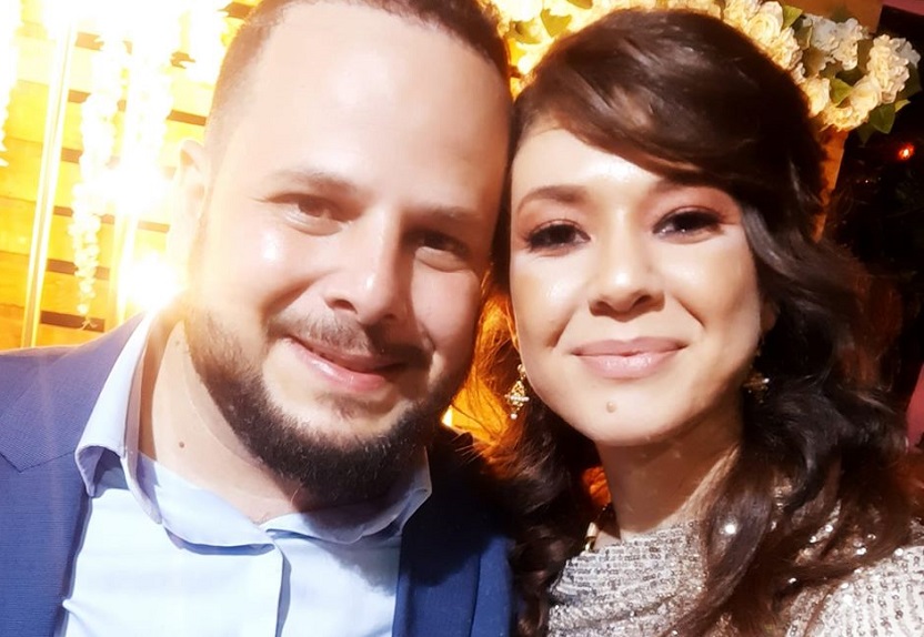 Lameese Smaili and her husband Feras Youssef El Smaily at a family wedding on Aug. 4, 2020.