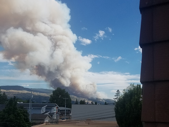 Another view of the fire.