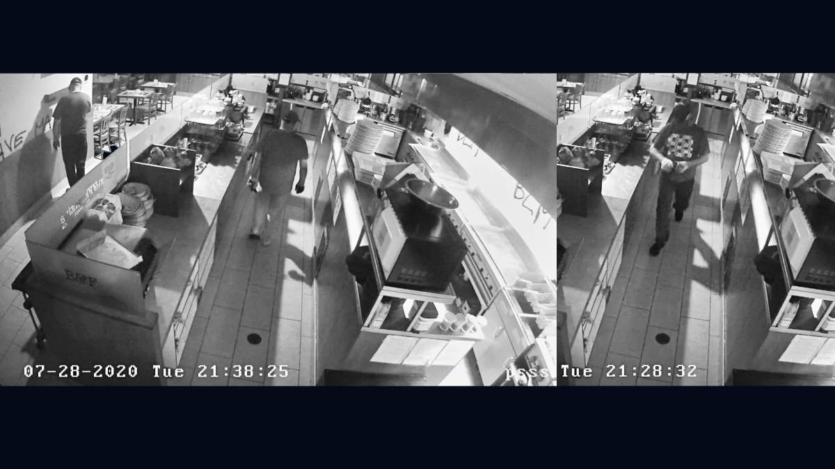 Halton Regional Police have released images from the interior of an Oakville restaurant taken on July 28, 2020. 