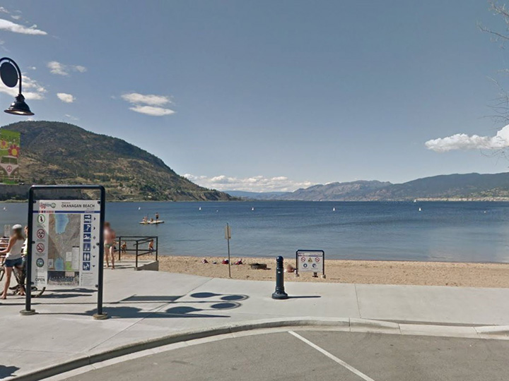 A view of Okanagan Lake and Okanagan Beach in Penticton. Police say a vacationing man was swimming in the lake on Tuesday afternoon when witnesses saw him lose consciousness while in the lake.