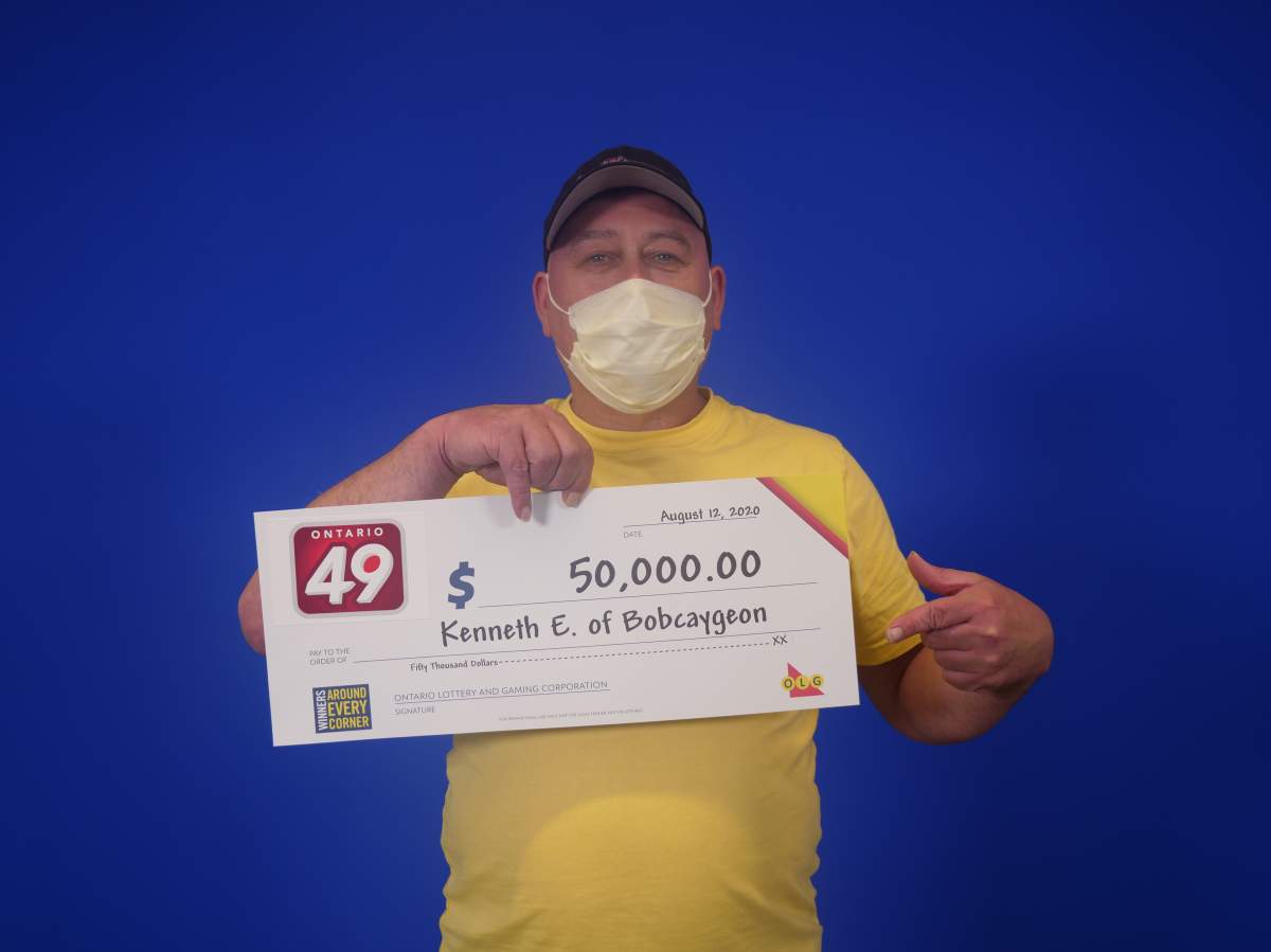 Kenneth Edwards of Bobcaygeon won $50,000.