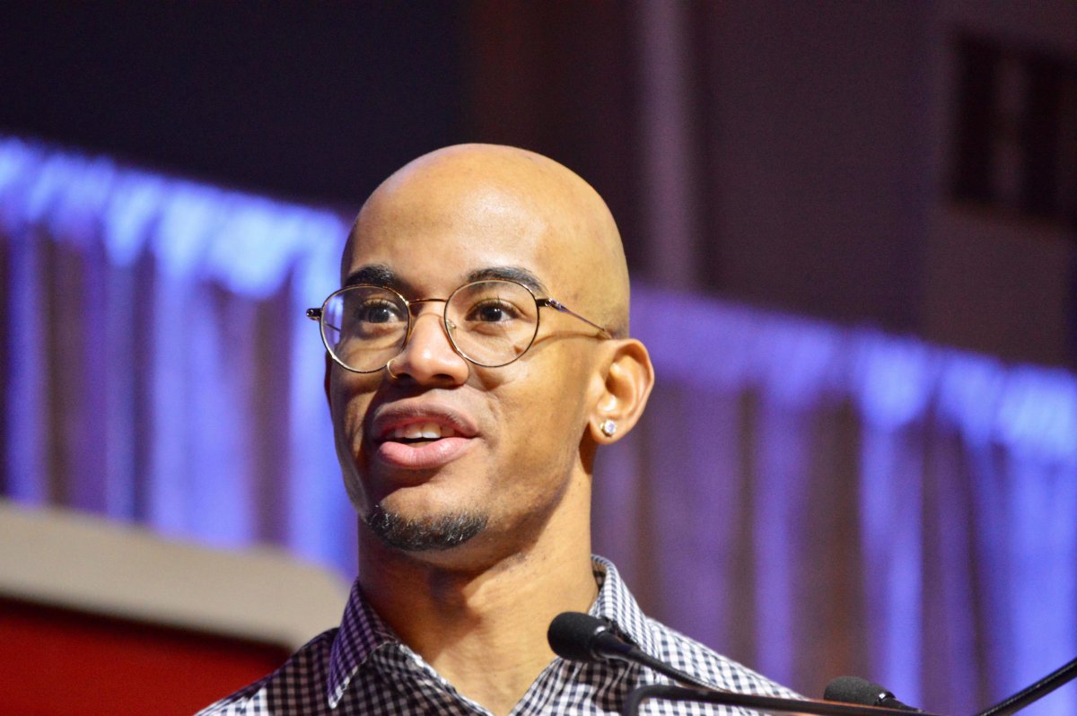 Quentrel Provo at the 2020 Courage to Give Back Awards in Halifax, N.S.