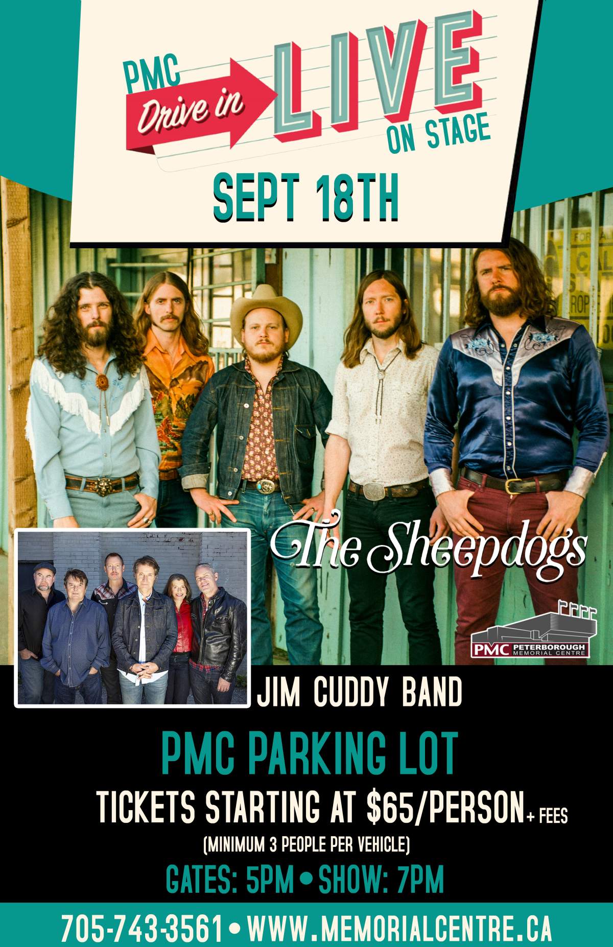 The Sheepdogs, Tim Hicks to headline Peterborough Memorial Centre drive-in concert series - image