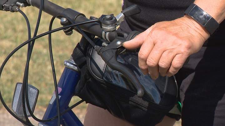 Carrier says the bike isn’t in great shape– the gearshift and seat won’t adjust anymore– but it still gets her around just fine.