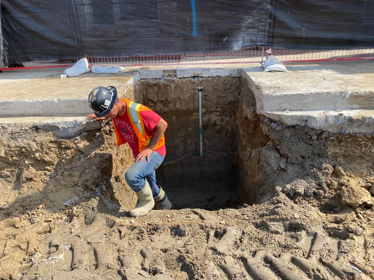 The tunnel underneath Stony Plain’s main street after it had been filled