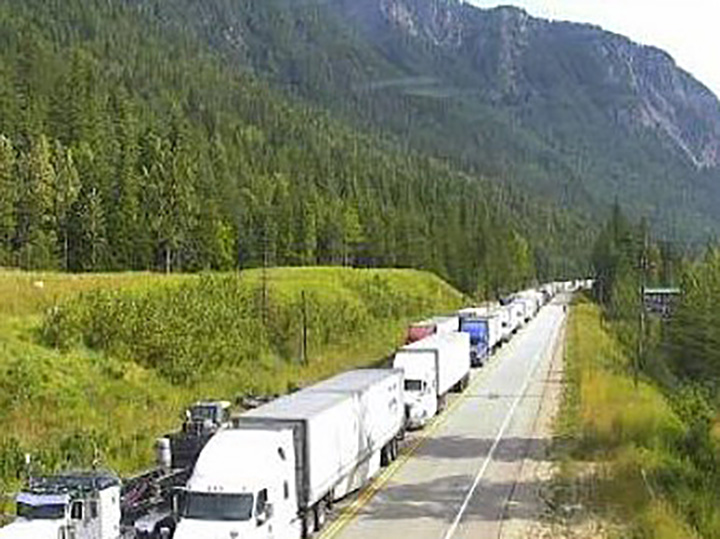 The Trans-Canada Highway west of Revelstoke, B.C., is closed following a fiery, fatal crash at 4:40 a.m., on Thursday.
