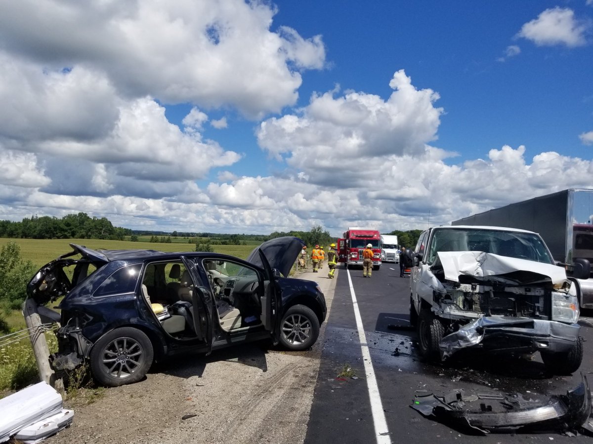 Emergency crews were called to Hwy. 401 WB between Iona and Union roads on Aug. 18, 2020.