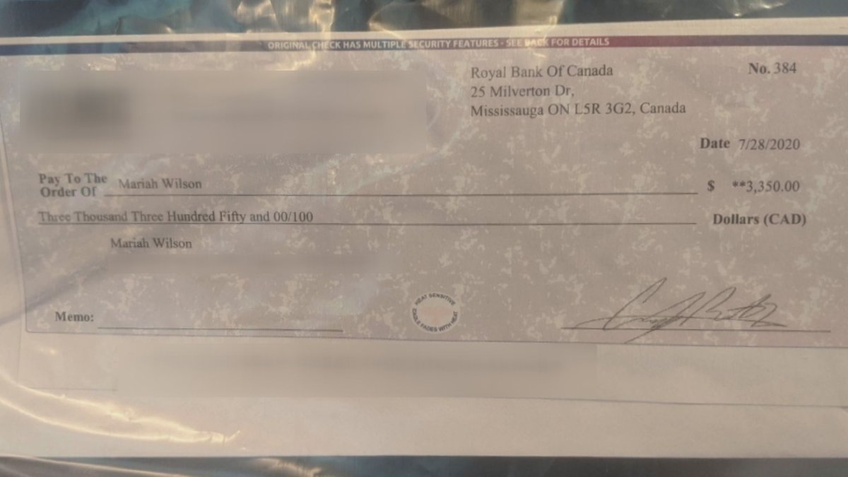 FILE. Calgary photographer receives fake cheque in overpayment scam.