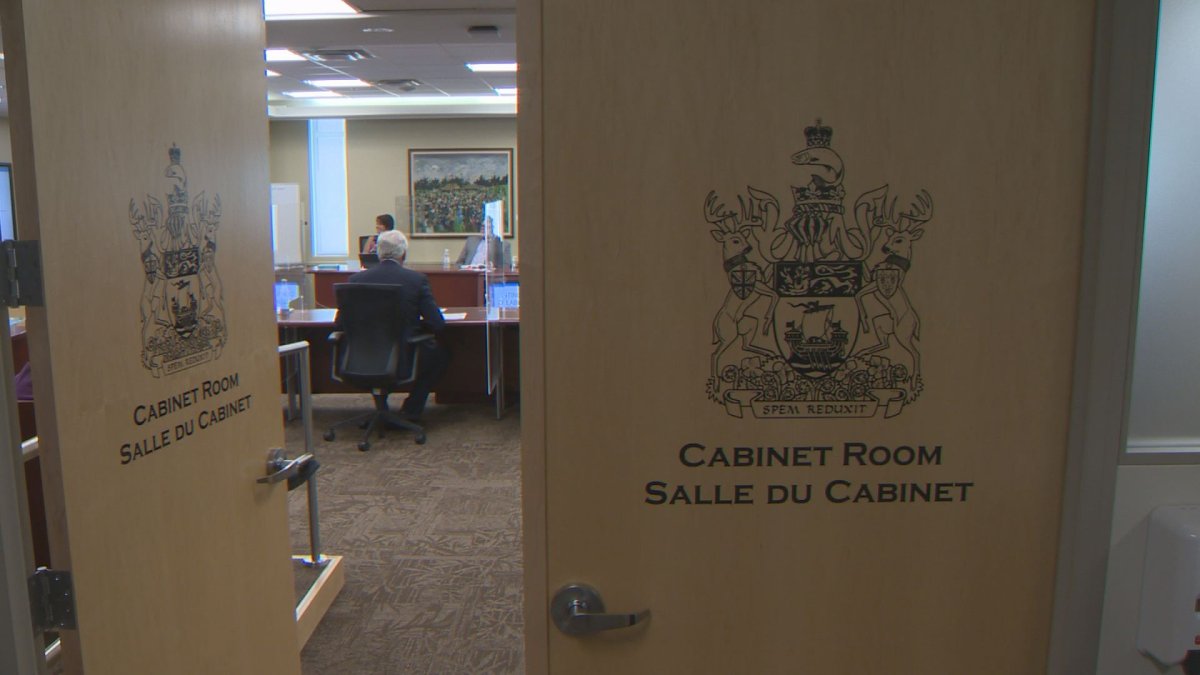 The New Brunswick Cabinet room on Aug. 12, 2020. 