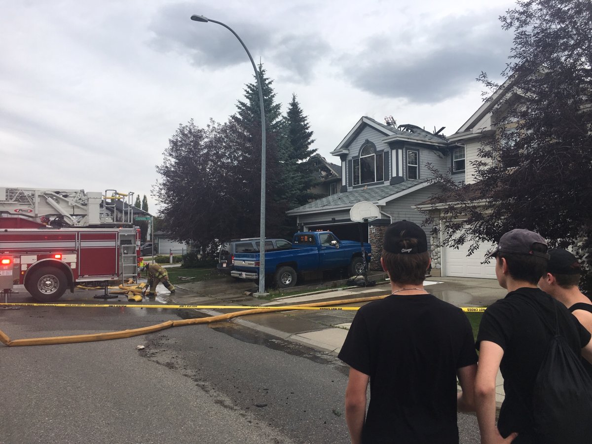 Three homes were damaged in a fire in Calgary's Chapparal community on Friday, Aug. 14. 