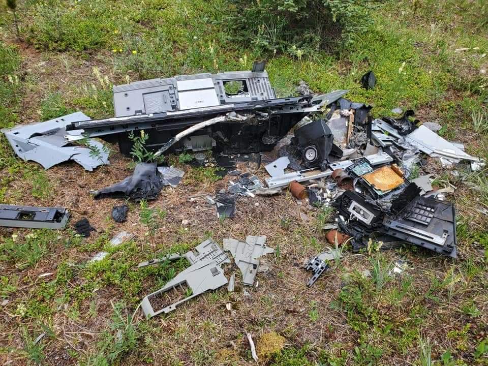 Waste pictured in Waiparous on the weekend of July 18 and 19, 2020.