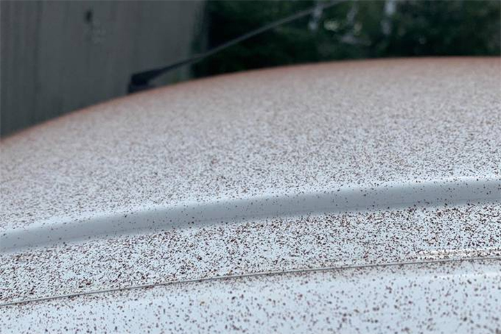 Cocoa powder is shown on a vehicle in Olten, Switzerland, on Aug. 14, 2020.